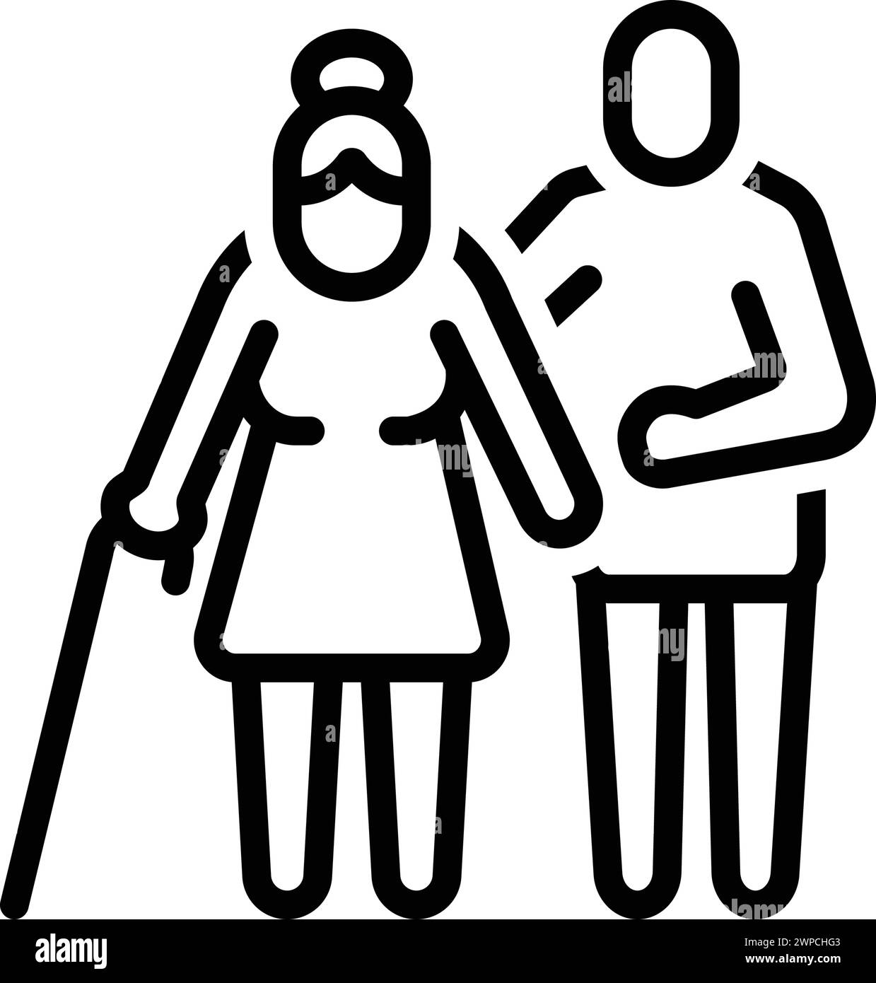 Icon for caregiver, caretaker Stock Vector