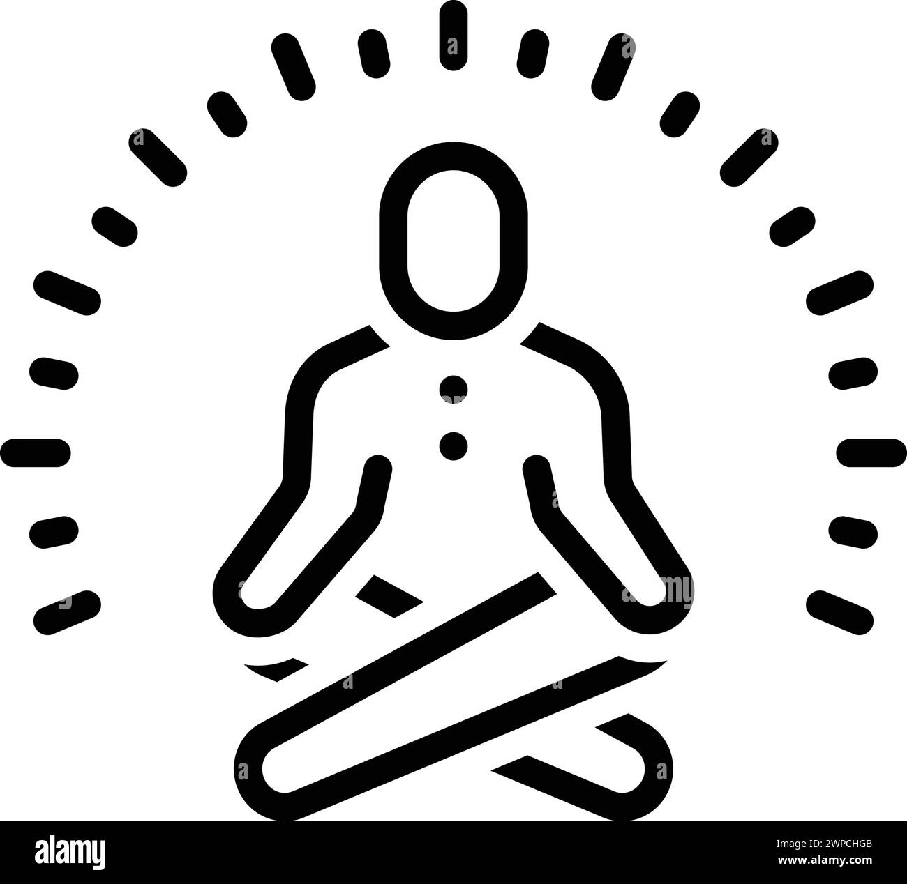 Icon for mindfulness, reduce stress Stock Vector