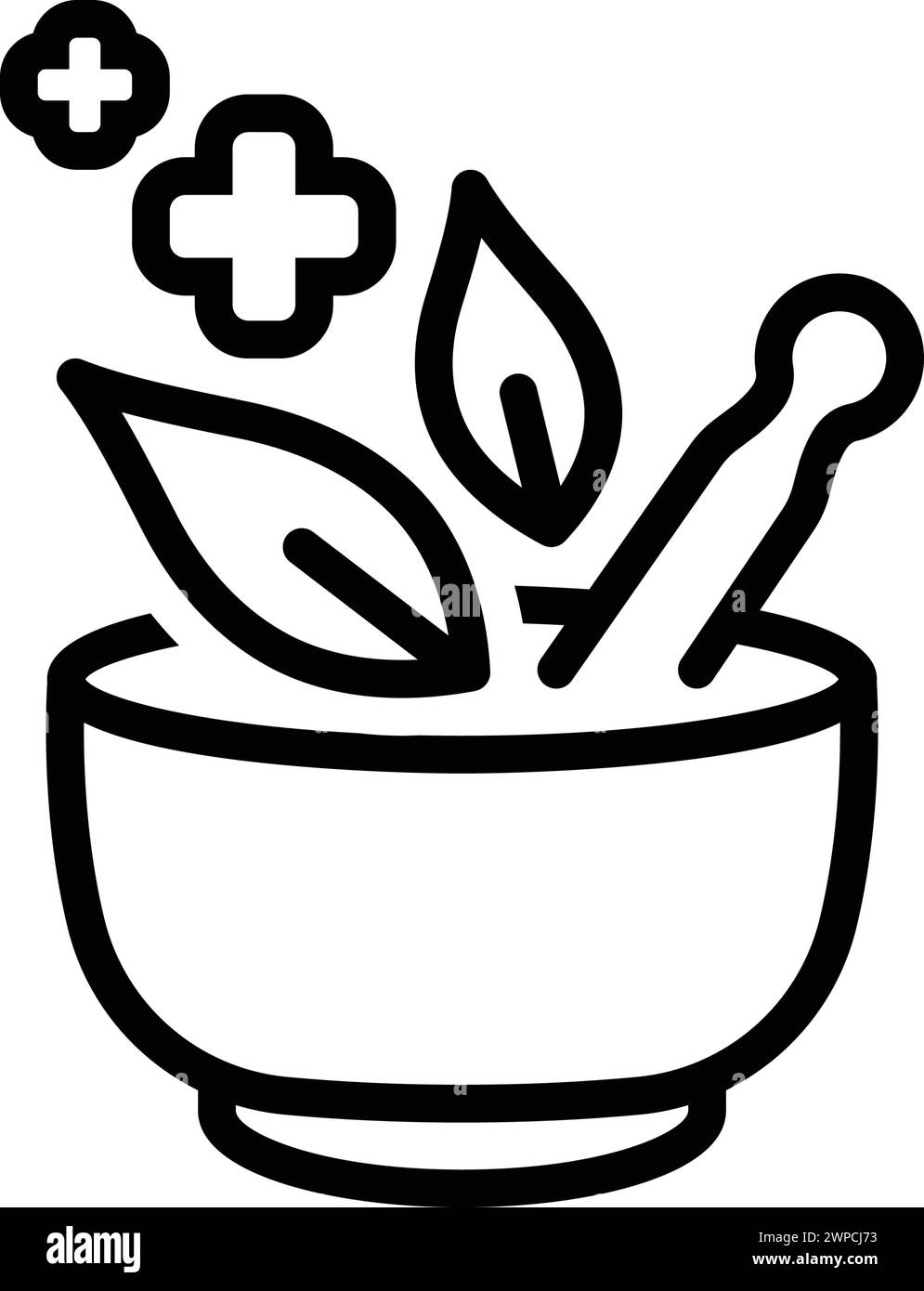 Icon for herbal medicine, herbal Stock Vector