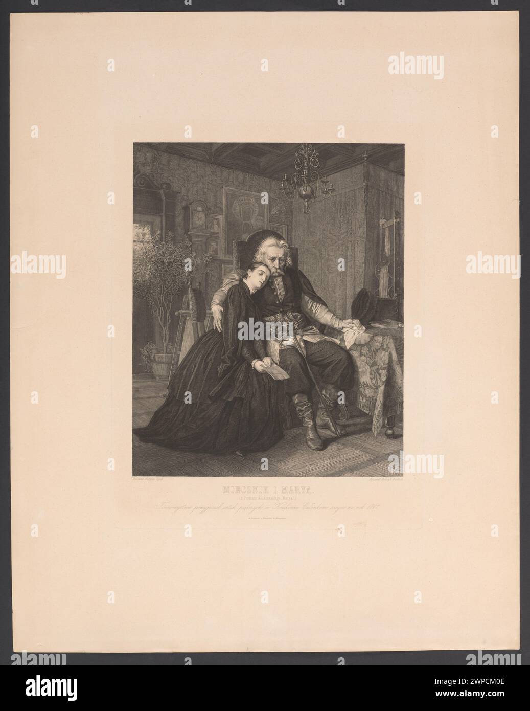 Swordfish and Mary; Redlich, Henryk (1838-1884), Zinc, Florian Stanis AW (1838-1912), Society of Friends Father's plays (Kraków; Association; 1854-); 1867-1868 (1867-00-00-1868-00-00); Stock Photo
