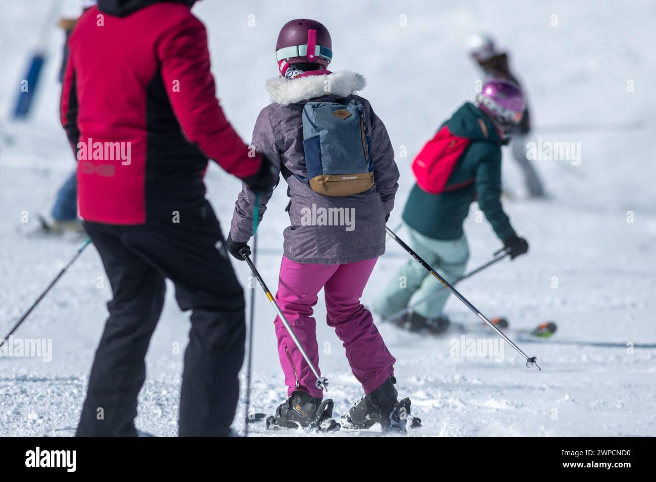 Grandvalira, Andorra: 2024 February 5 : Skier on the slopes of