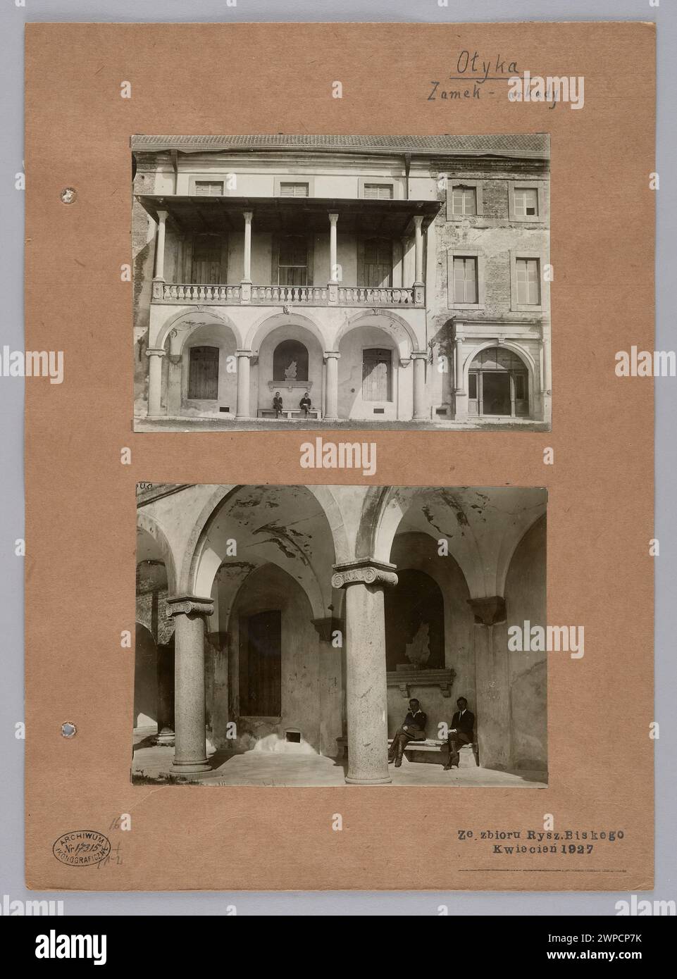 Archade View Photograph showing two arcade views of Radziwi Castle in Olica, Ukraine ...