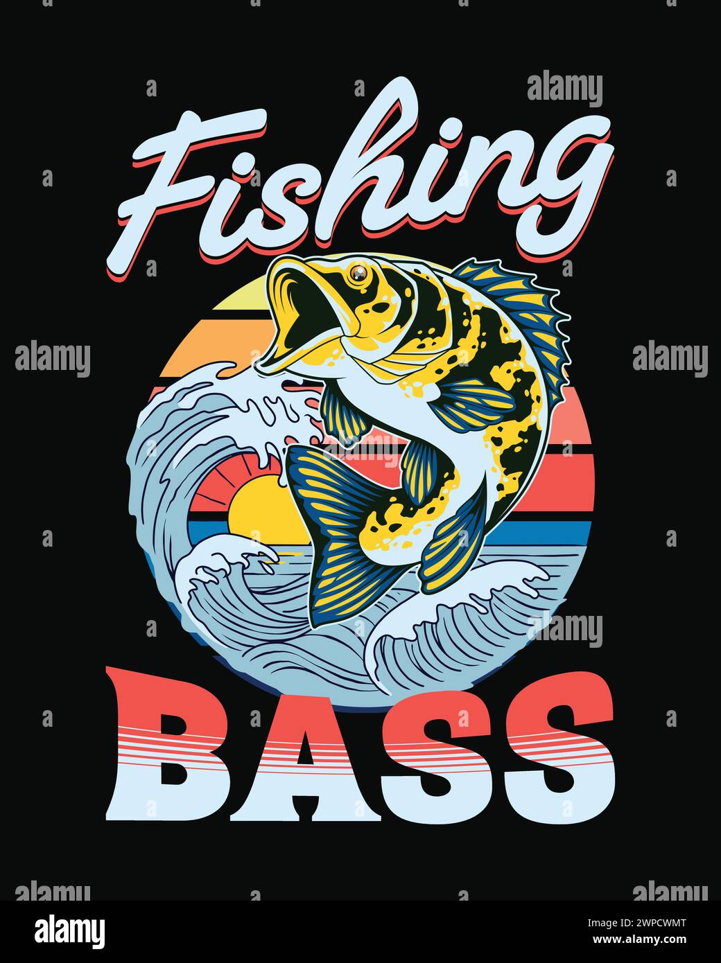 Vintage T Shirt Vector PNG Images, Vintage Fishing T Shirt Design