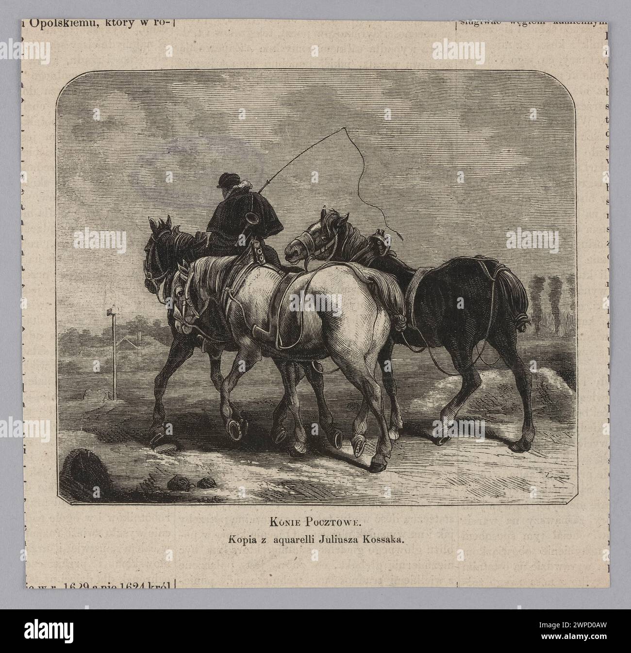 Excaus Post Rider Illustrating historical postal hi-res stock photography and images - Alamy
