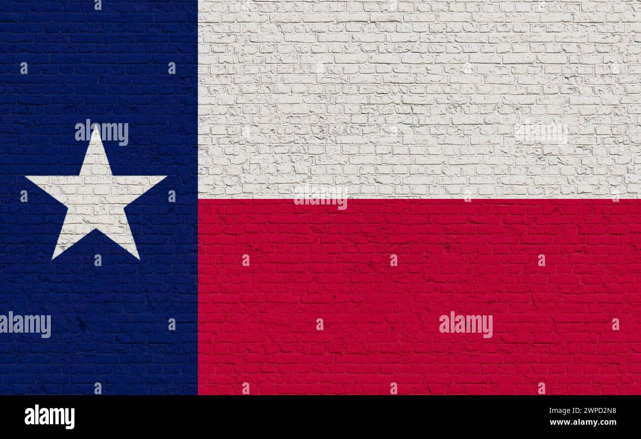 Record date not stated texas flag colors painted on a brick wall texas