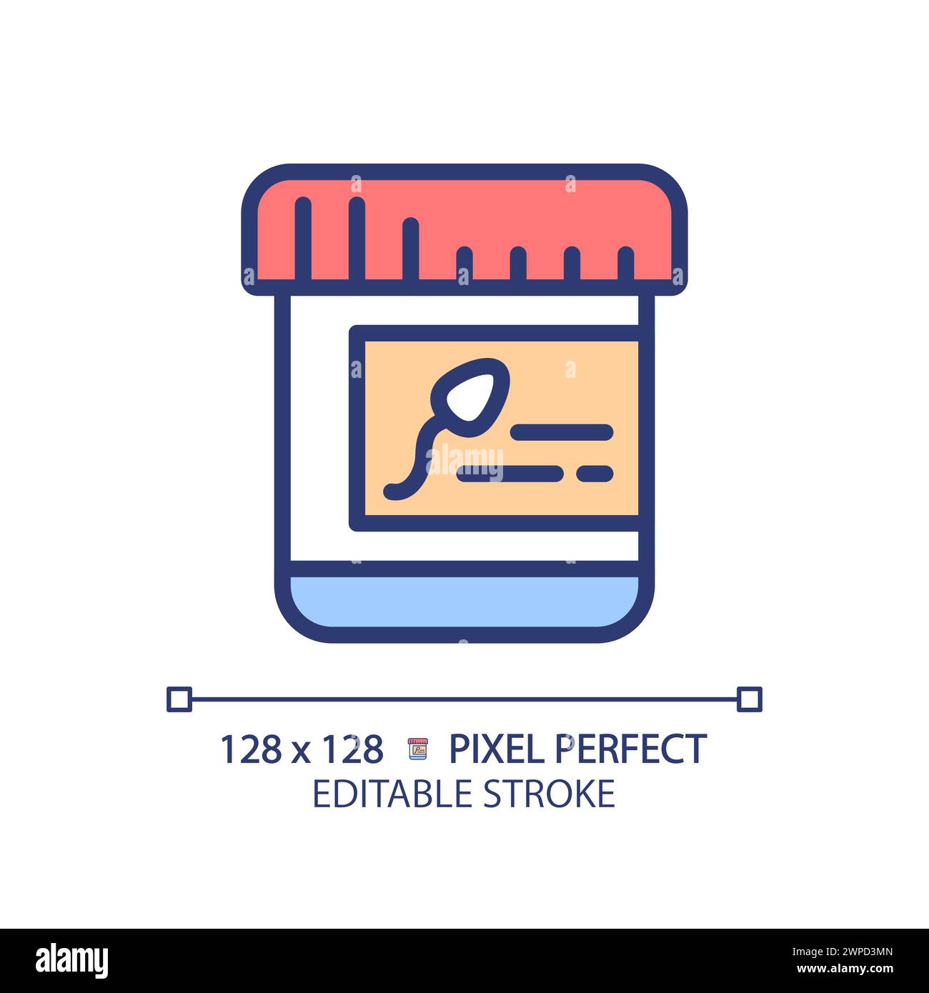 Sperm collection RGB color icon Stock Vector