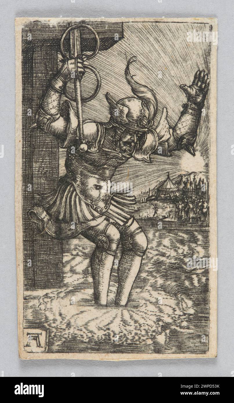 Horatius Cocles jumping into the Tiber; Altdorfer, Albrecht (CA 1480-1538); around 1520-1526 (1515-00-00-1531-00-00); Stock Photo