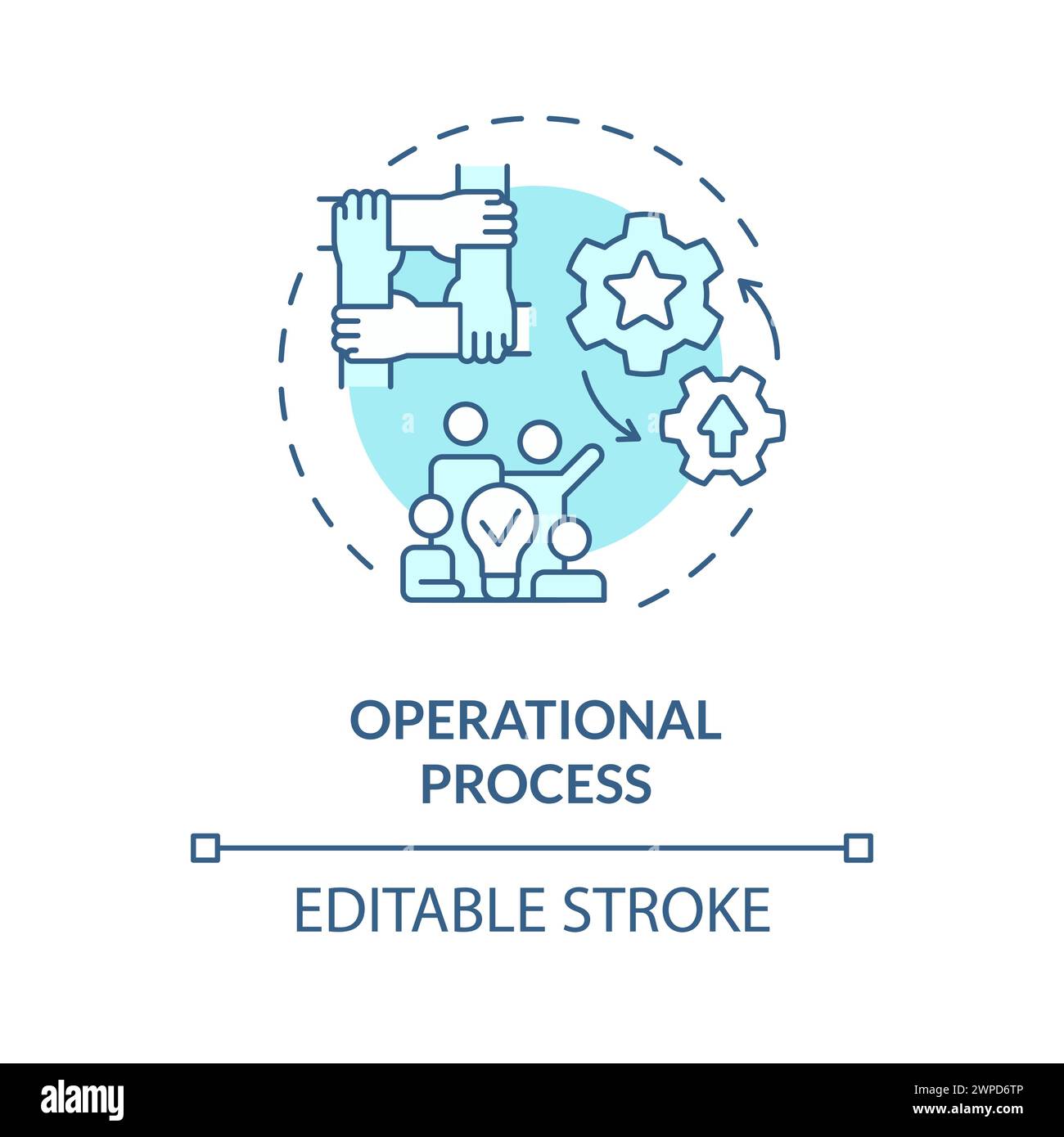 Operational process soft blue concept icon Stock Vector Image & Art - Alamy