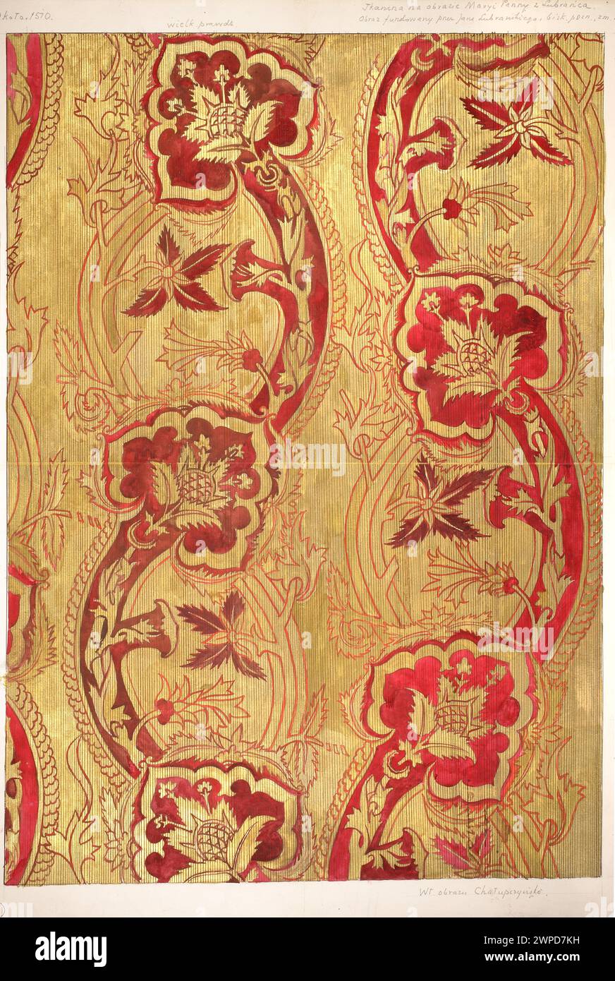 Pattern of the robe of Miss Maria in a votive image created between ...