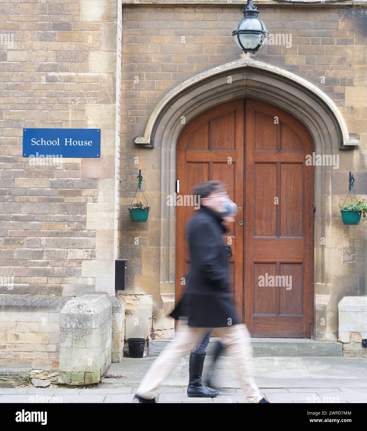 School House at Oundle, England, a public (i.e.private) co-educational boarding and day fee-paying school, founded 1556 to provide free education. Stock Photo