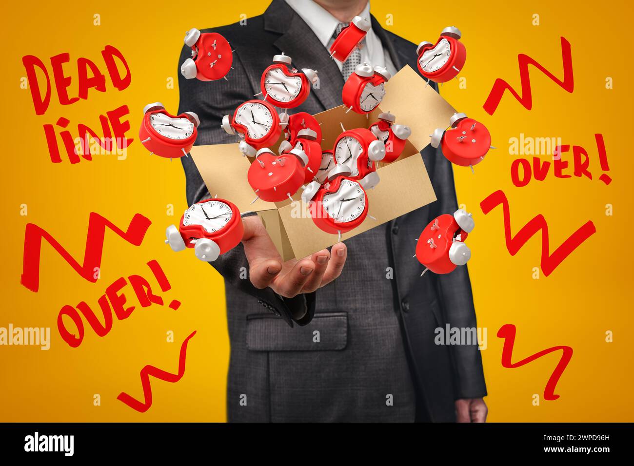 Scared Signing Time Card Time management sign hi-res stock photography and images - Alamy