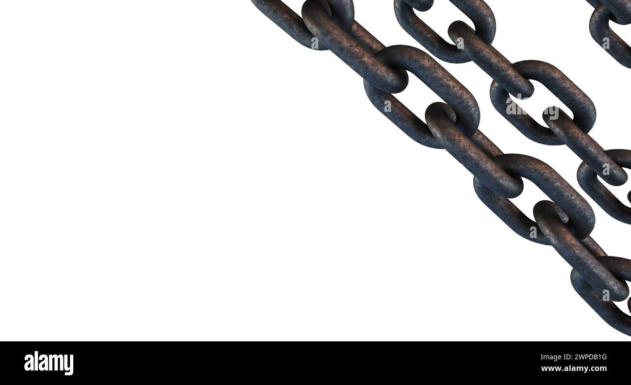 chains isolated on white background 3d illustration Stock Photo - Alamy