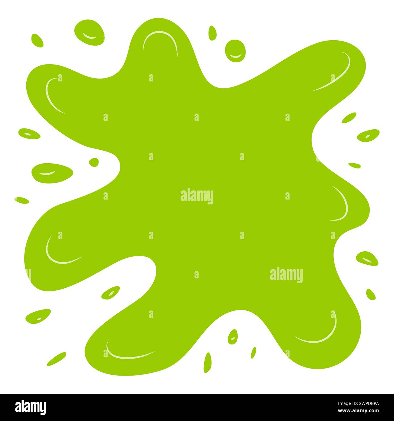 Green splash on a white background. Vector illustration Stock Vector
