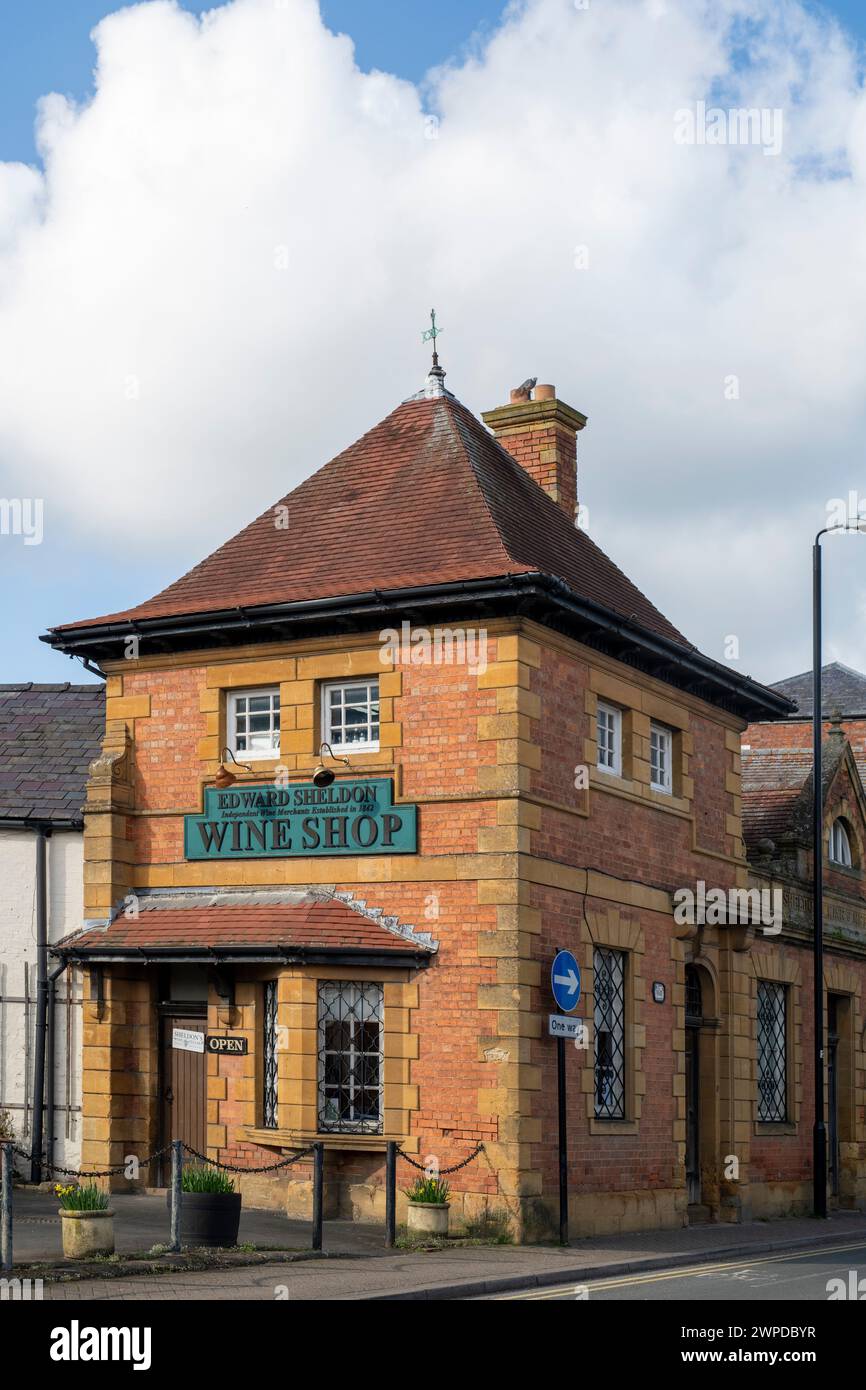 Edward Sheldon Wine shop along New Street in Shipston on Stour