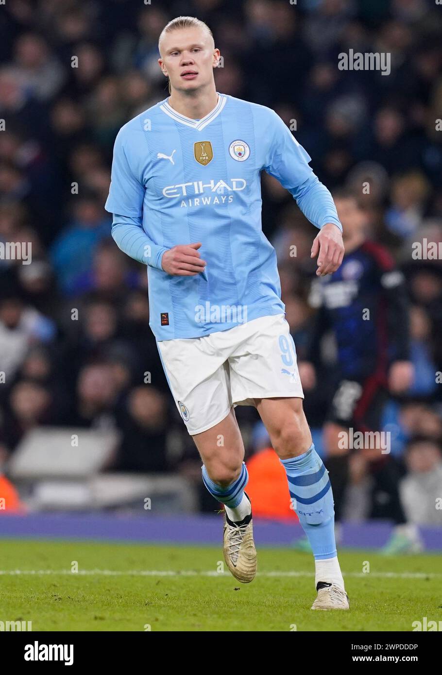 MANCHESTER, UK. 6th Mar, 2024. Erling Haaland of Manchester City during the UEFA Champions League match at the Etihad Stadium, MANCHESTER. Picture credit should read: Andrew Yates/Sportimage Credit: Sportimage Ltd/Alamy Live News Stock Photo
