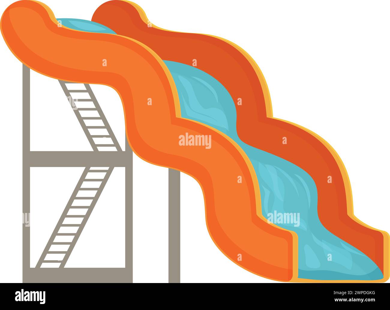 Wide water slide icon cartoon vector. Recreation fun. Summer party