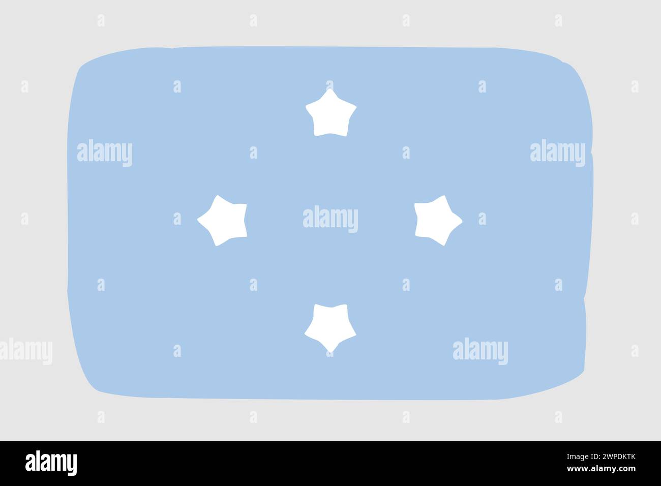 Federated States of Micronesia flag - painted design vector ...