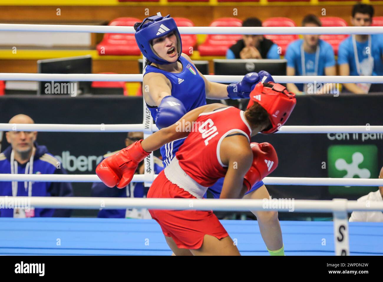 Angela Carini and Camilo Bravo Camila Gabriela during Boxing Road to