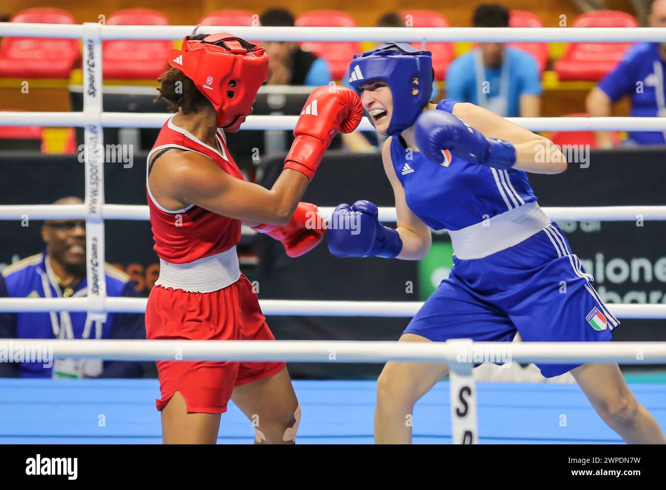 Angela Carini and Camilo Bravo Camila Gabriela during Boxing Road to