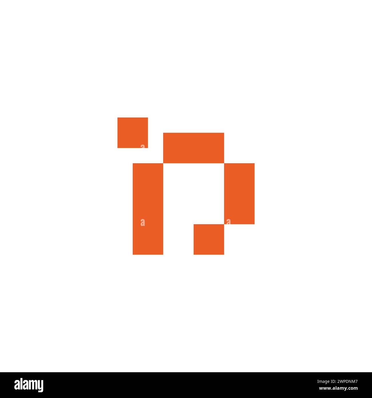 letter p open box carton logo vector Stock Vector