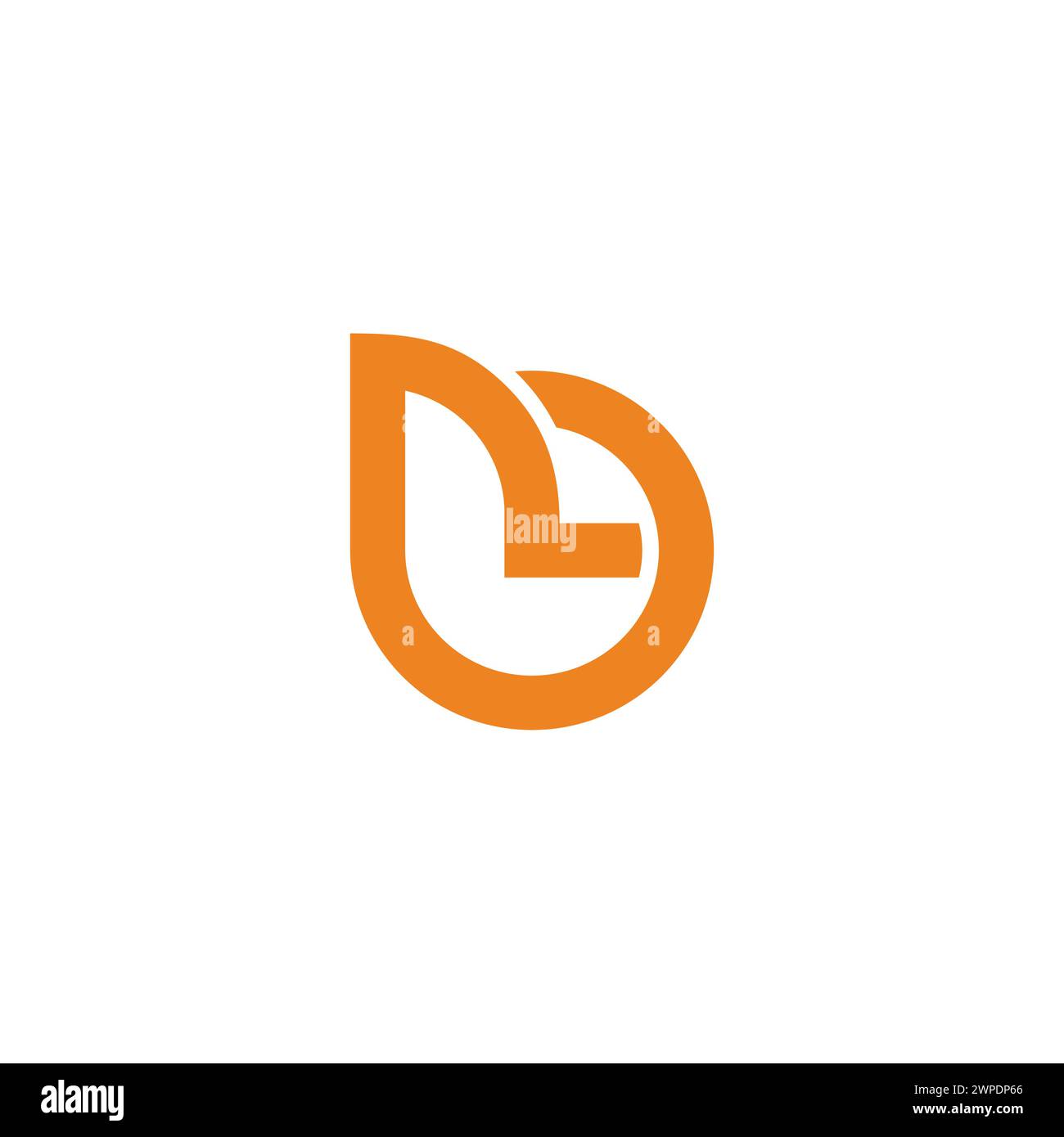 letter bl fun doodle simple logo vector Stock Vector
