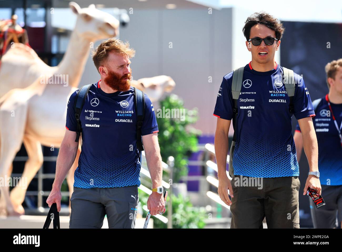 (L to R): Patrick Harding (GBR) Williams Racing Personal Trainer with