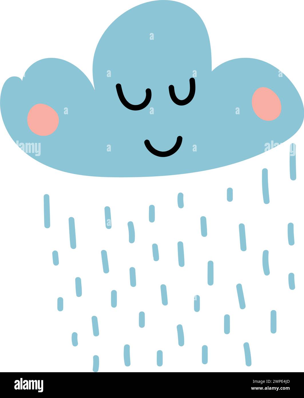 Happy cartoon rain cloud hi-res stock photography and images - Alamy