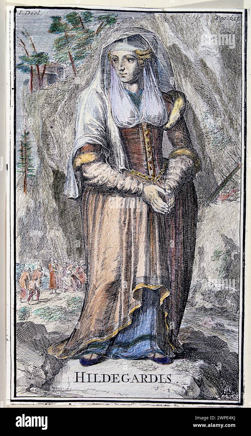 Saint Hildegard (Hildegard of Bingen) (1098-1179), German Benedictine nun and mystic. Stock Photo