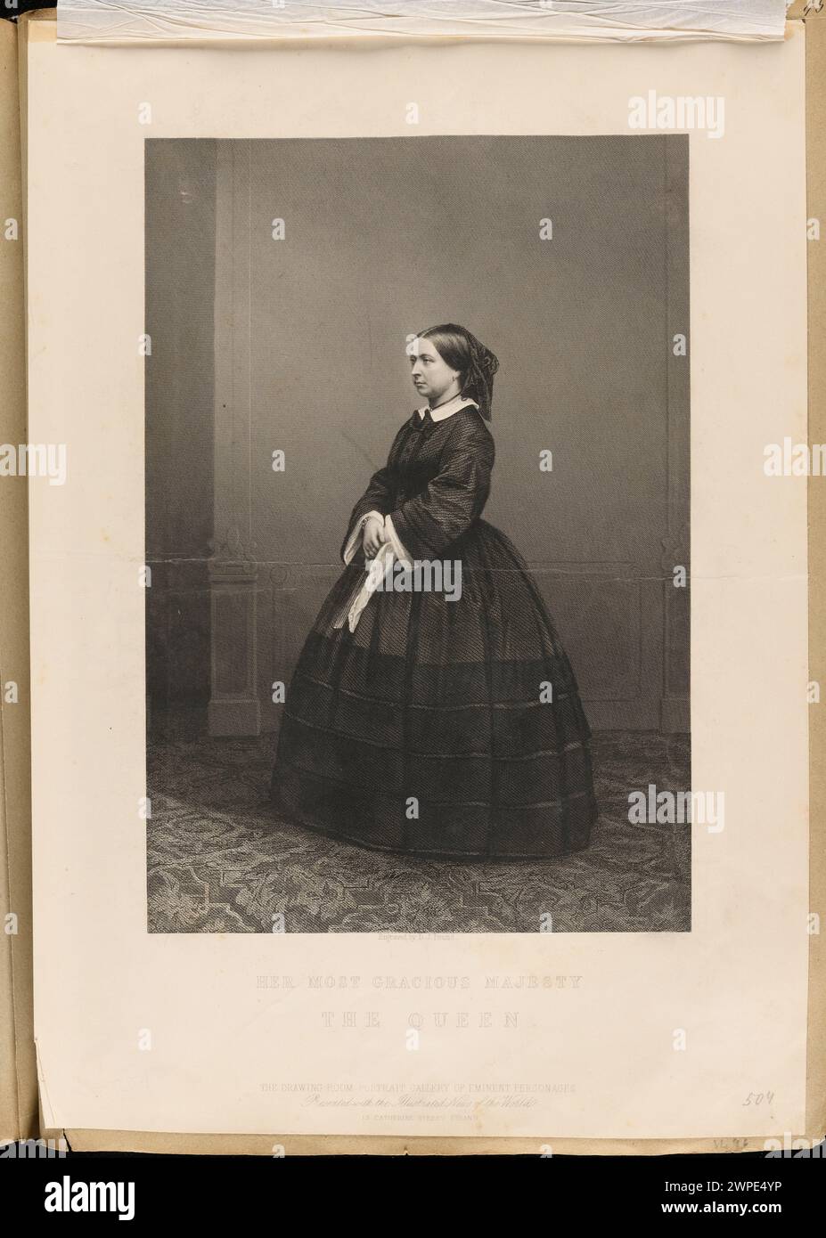 Portrait of Queen Victoria; Pound, Daniel John (Fl. Ca 1842-1870), Mayall, John Jabez Edwin (1813-1901), London Joint Stock NewsPaper Co. (London; Publisher; Fl. Ca 1858-186.); 1860-1861 (1860-00-00-1861-00-00); Stock Photo