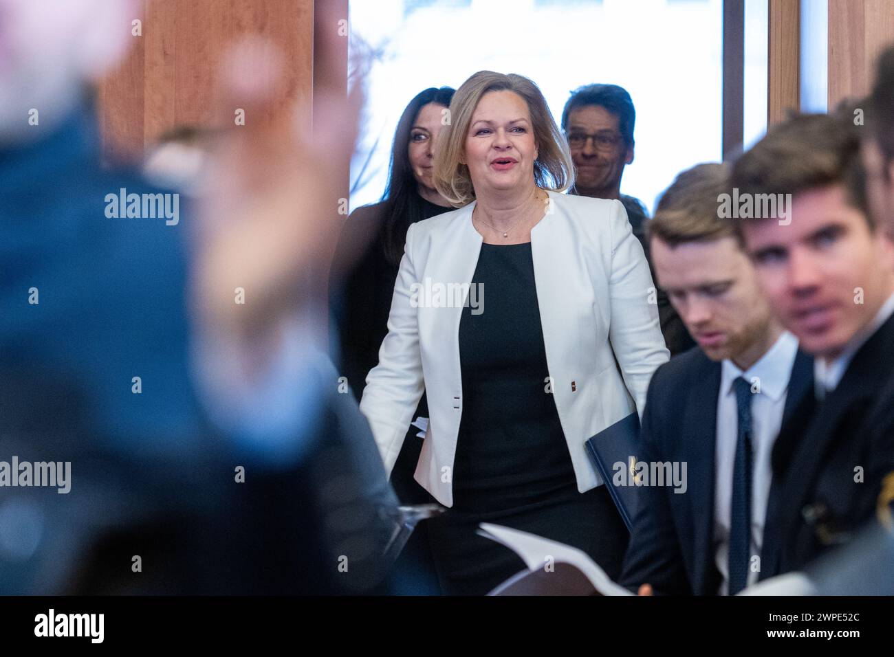 Berlin, Germany. 07th Mar, 2024. Nancy Faeser (SPD), Federal Minister of the Interior and Home Affairs, attends the Silver Laurel Leaf award ceremony. The Silver Laurel Leaf is Germany's highest state award for success in sport. Credit: Christophe Gateau/dpa/Alamy Live News Stock Photo
