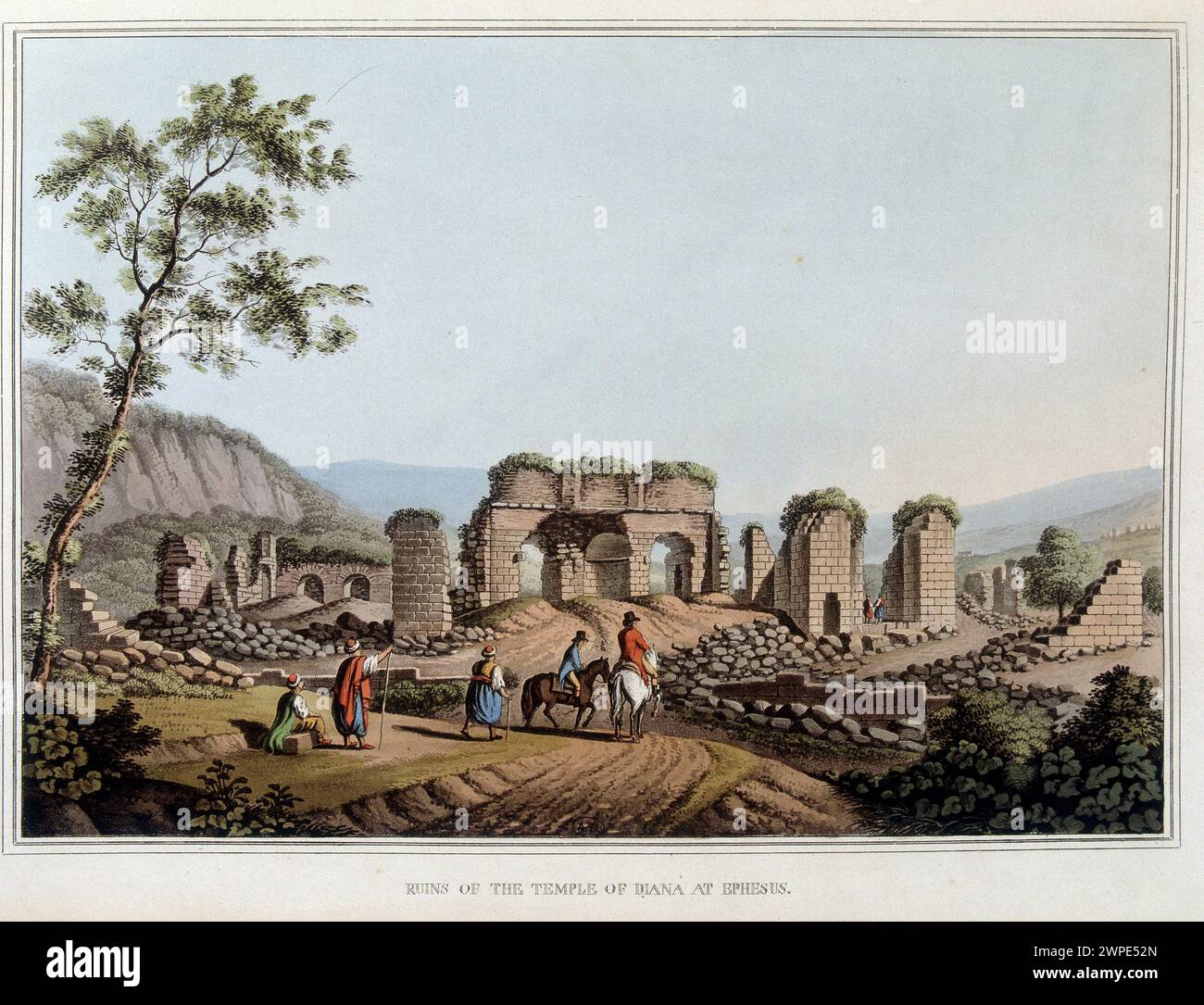 Ruins of the Temple of Diana (Artemis) in Ephesus, formerly an ancient city of Greece, now in Turkey. in 'Views in the Ottoman Dominions, in Europe, i Stock Photo