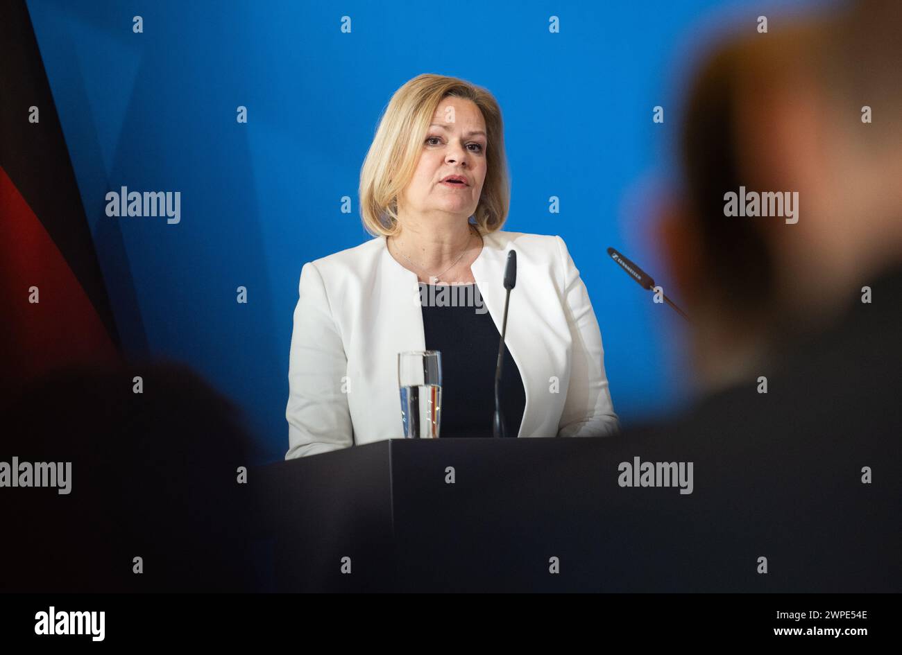 Berlin, Germany. 07th Mar, 2024. Nancy Faeser (SPD), Federal Minister of the Interior and Home Affairs, speaks at the Silver Laurel Leaf award ceremony. The Silver Laurel Leaf is Germany's highest state award for success in sport. Credit: Christophe Gateau/dpa/Alamy Live News Stock Photo