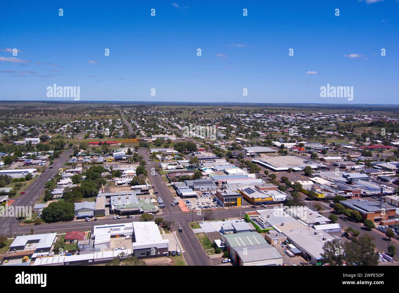 Aerial of Roma Queensland Australia Stock Photo