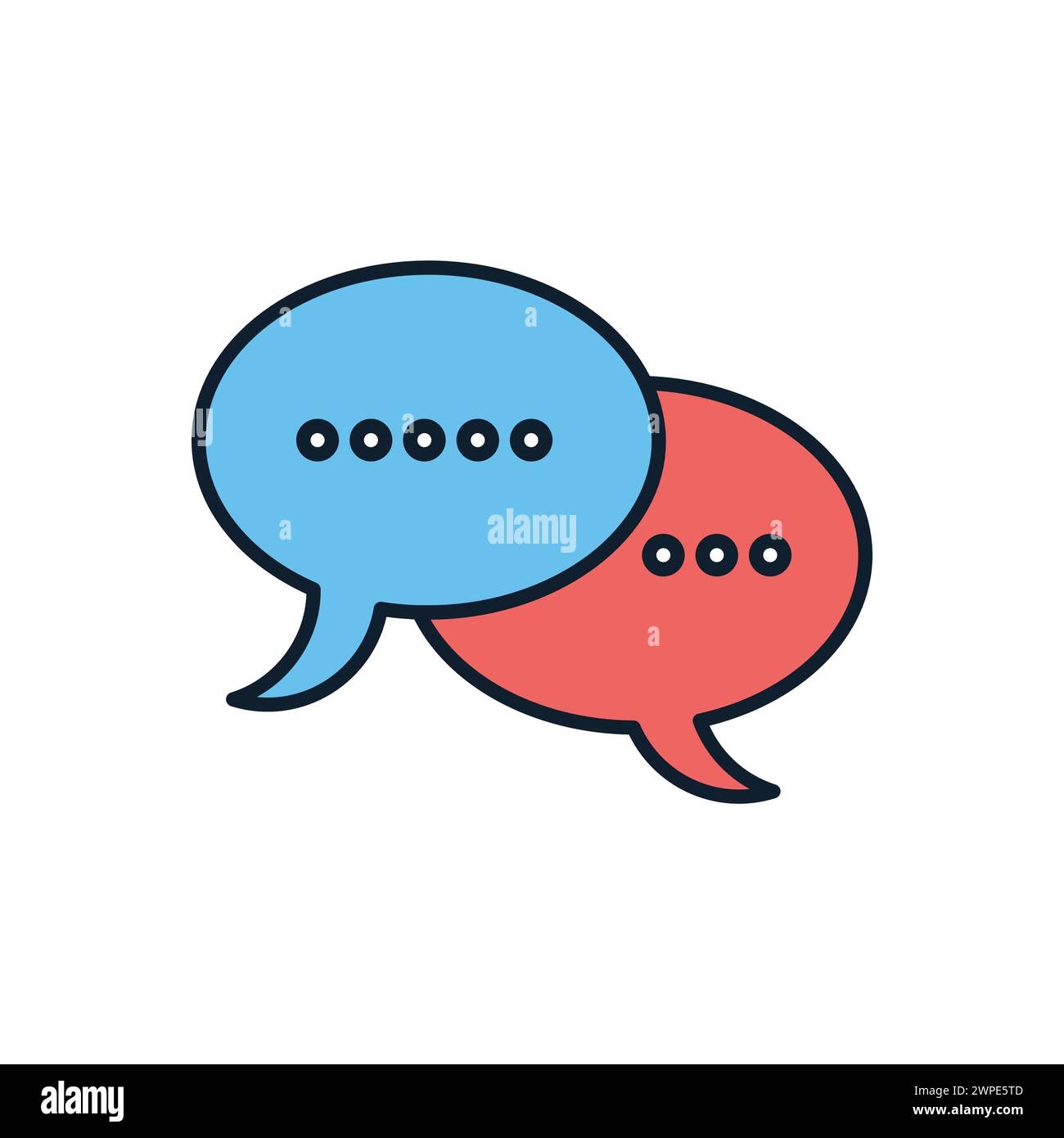 Speech Bubble Flat related vector icon Stock Vector Image & Art - Alamy