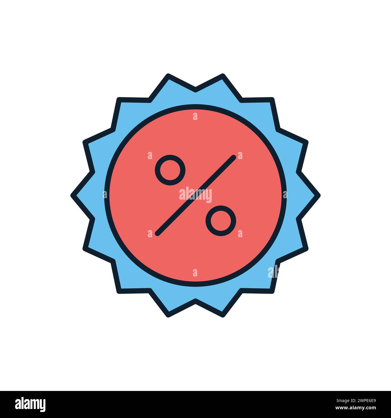Percent symbol flat icon vector hi-res stock photography and images - Alamy