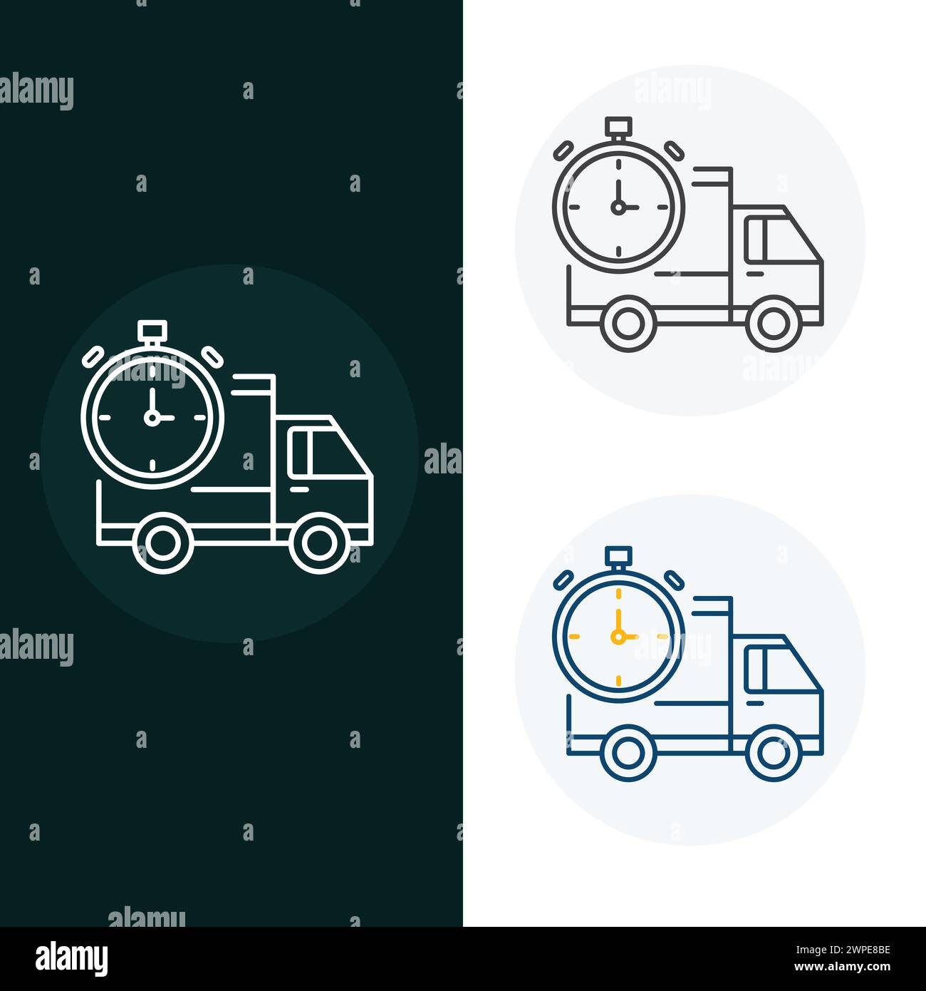 Delivery Truck Logistics Vector Icon Design Stock Vector