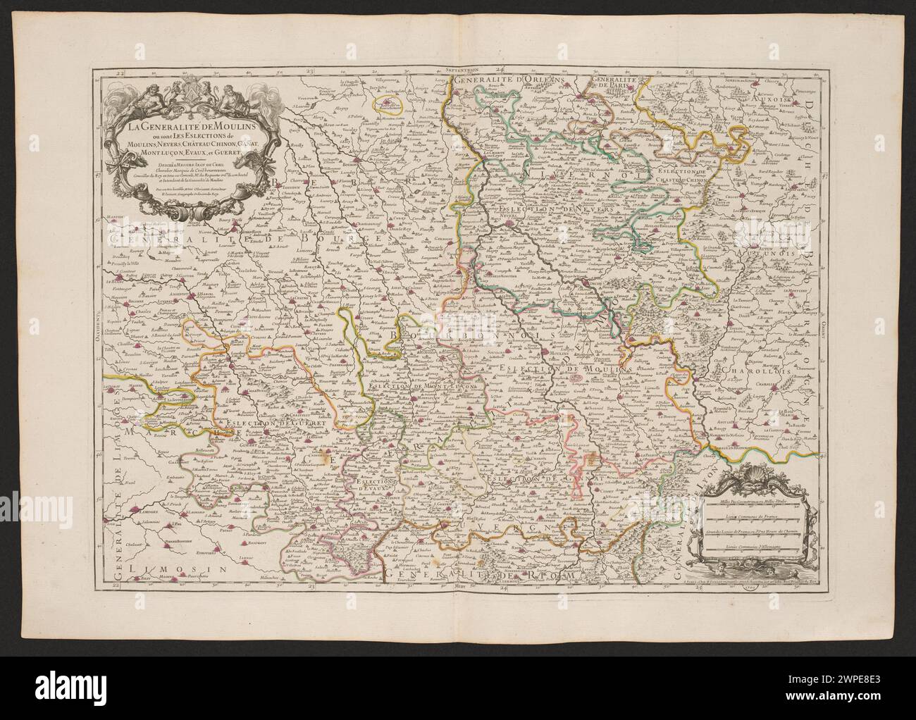 Generalities Map Gueret map hi-res stock photography and images - Alamy