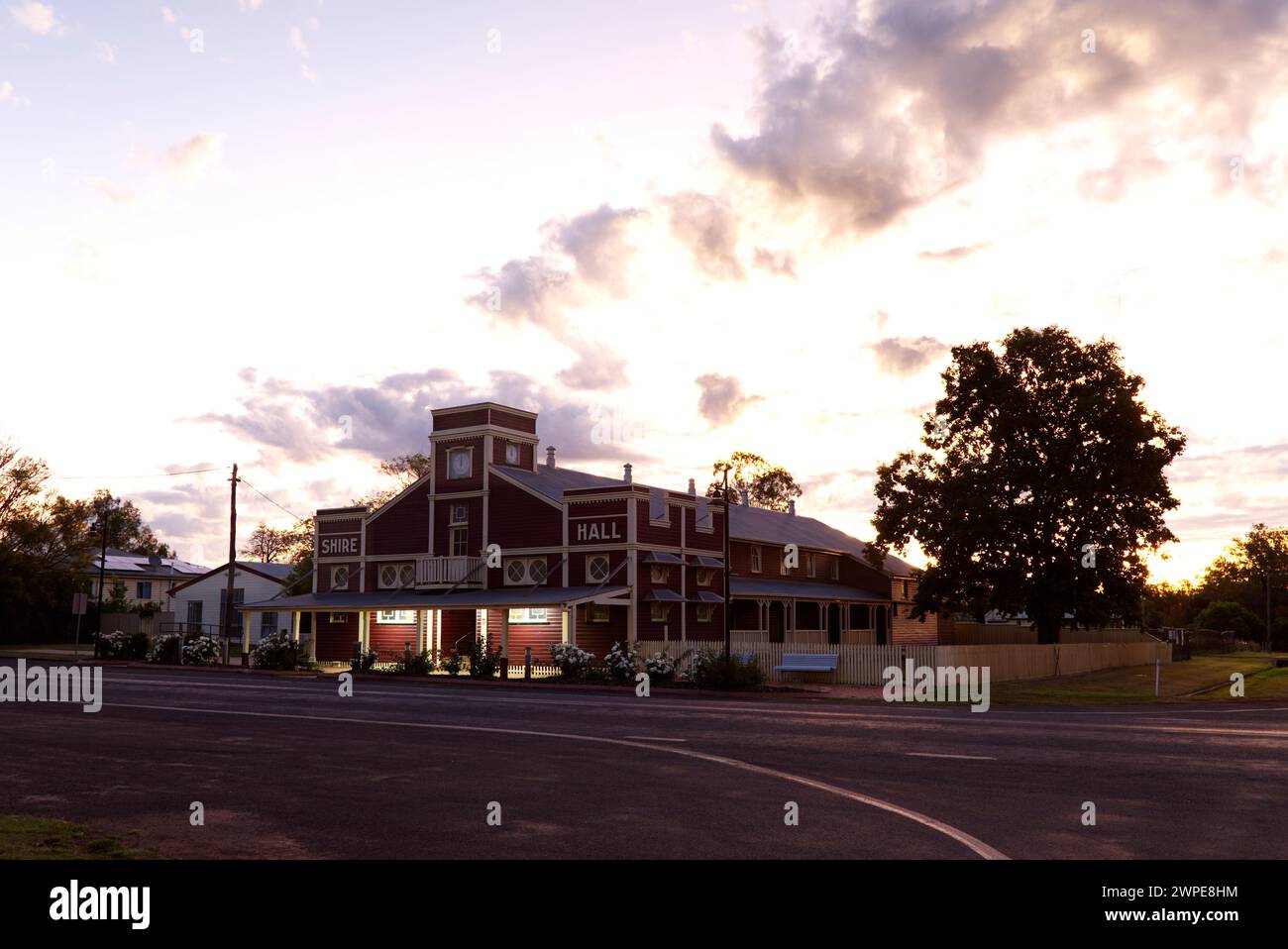 Historic Warroo Town Hall building in Surat Queensland Australia Stock Photo