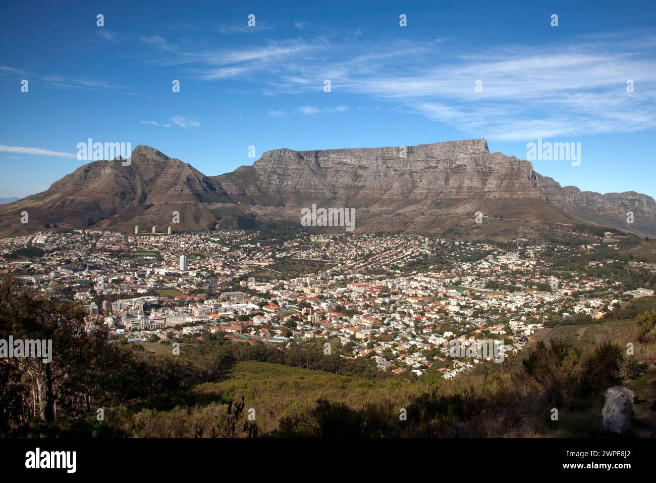 Cape Town CBD and the urban city area, viewd from Signal Hill, Western Cape, South Africa. Stock Photo