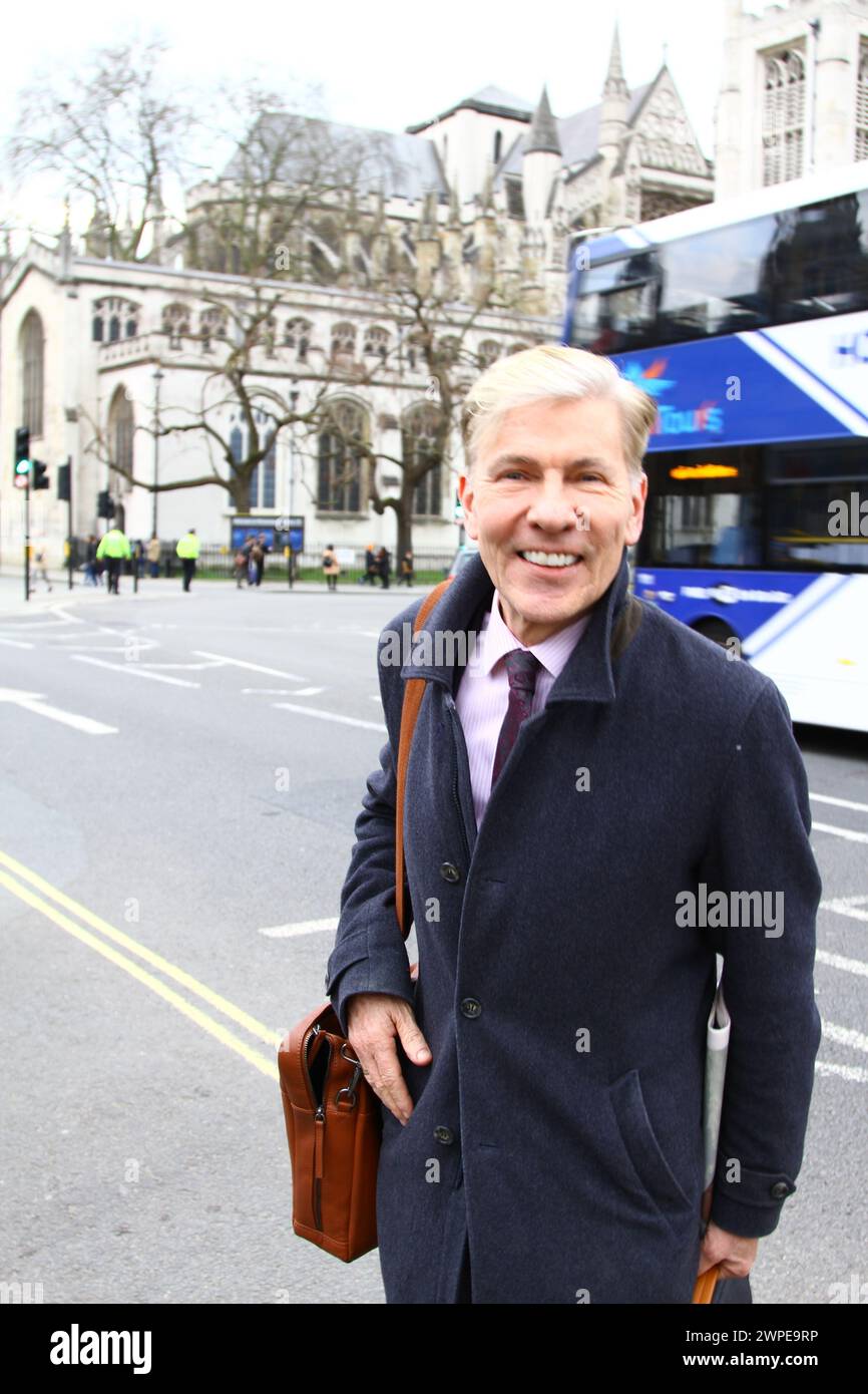 Andrew Pierce Journalist, Broadcaster, Author, editor and Political commentator on Budget day 2024 in the City of Westminster. Stock Photo