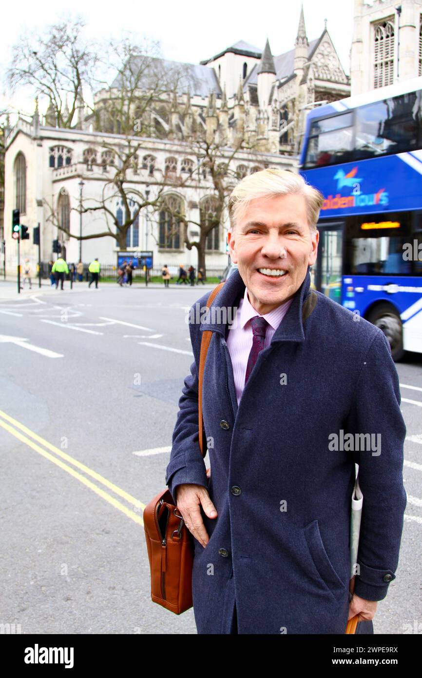 Andrew Pierce Journalist, Broadcaster, Author, editor and Political commentator on Budget day 2024 in the City of Westminster. Stock Photo