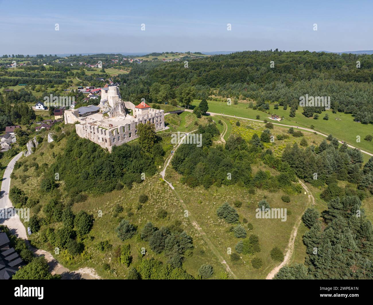 Aerial view medieval rabsztyn hi-res stock photography and images - Alamy