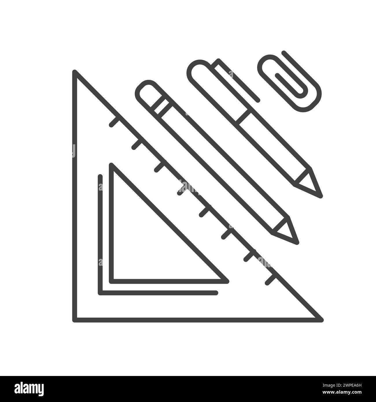 Office Supplies Work Essentials Vector Icon Design Stock Vector