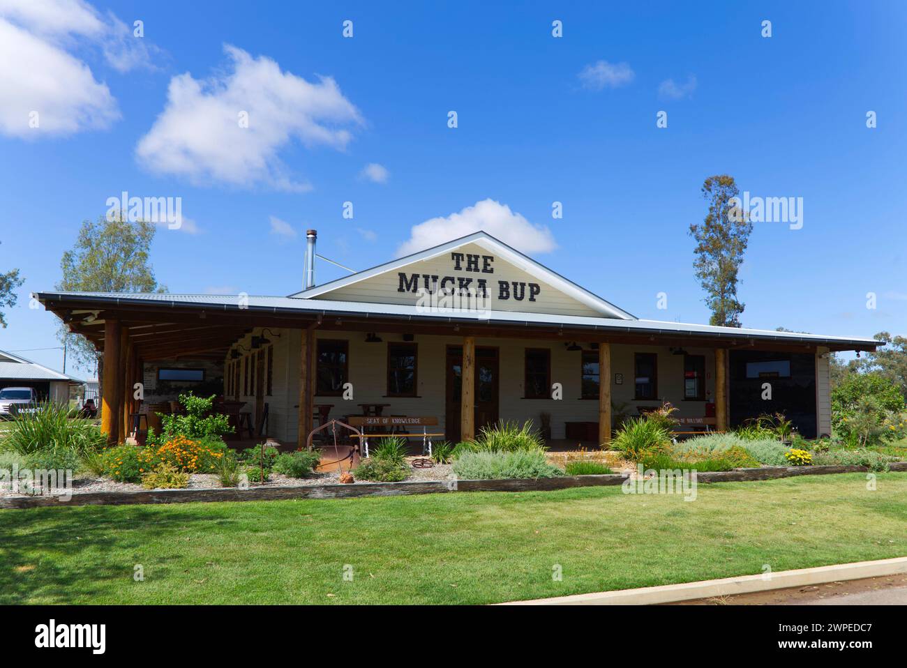 The Mucka Hotel found in the small village on the Warrego Highway Muckadilla Queensland Australia Stock Photo