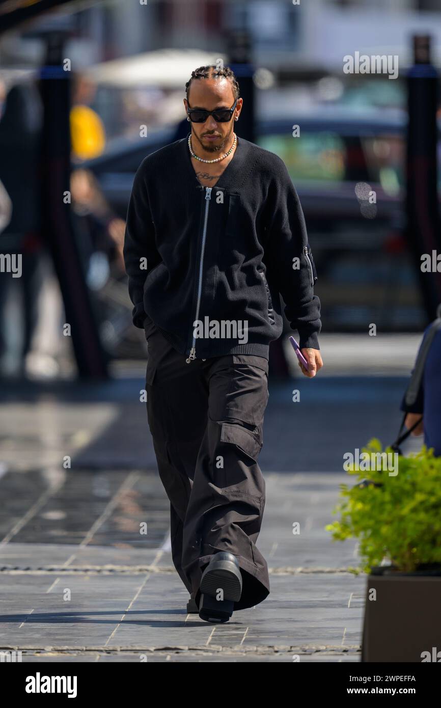 Jeddah, Saudi Arabia. 7th March 2024. Lewis Hamilton of MercedesAMG