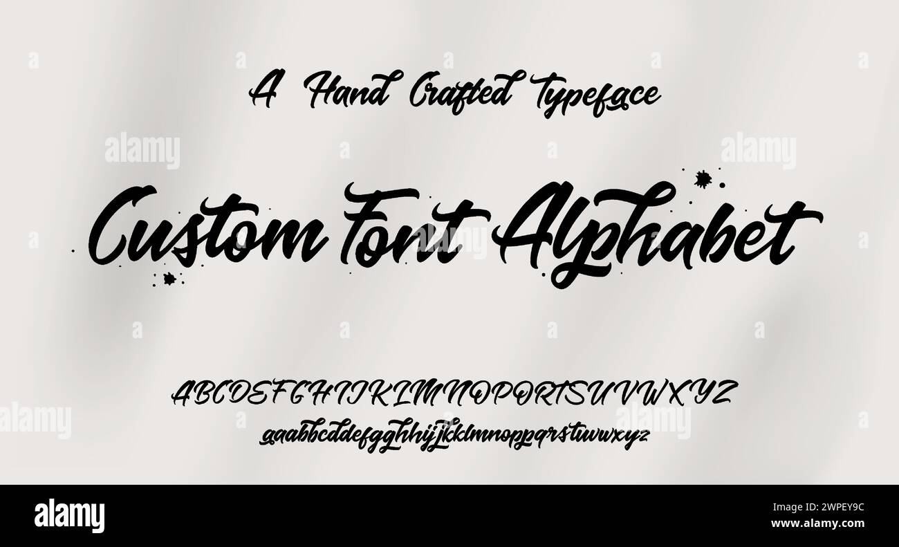 Vector Hand Drawn Alphabet. Brush Paint Letters. Stock Vector