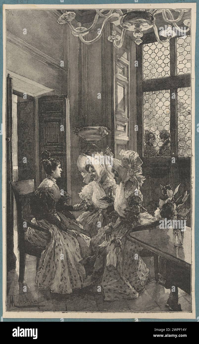 Visits (illustration to the novel by Edmond About, Tolla); Pannemaker, Stéphane (1847-1930), Myrbach-Rheinfeld, Felician von (1853-1940); 1890 (1890-00-00-1890-00-00); Stock Photo