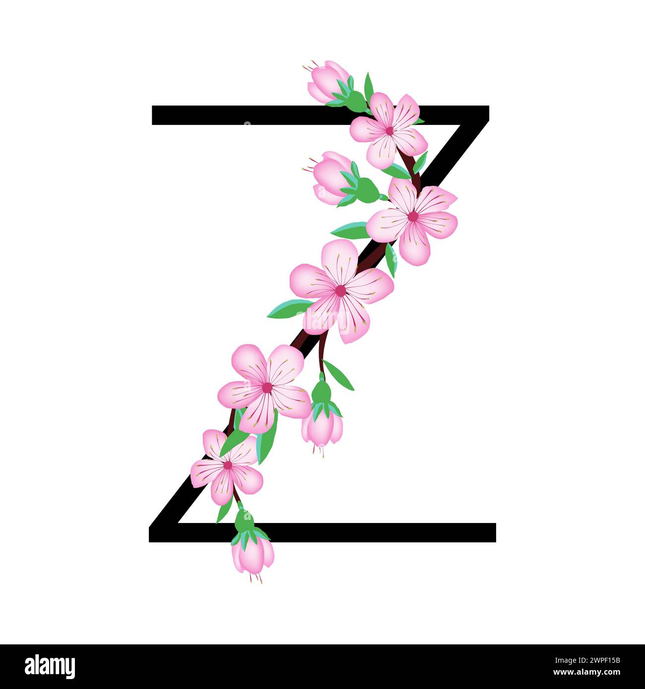 Z flower Stock Vector Images - Alamy