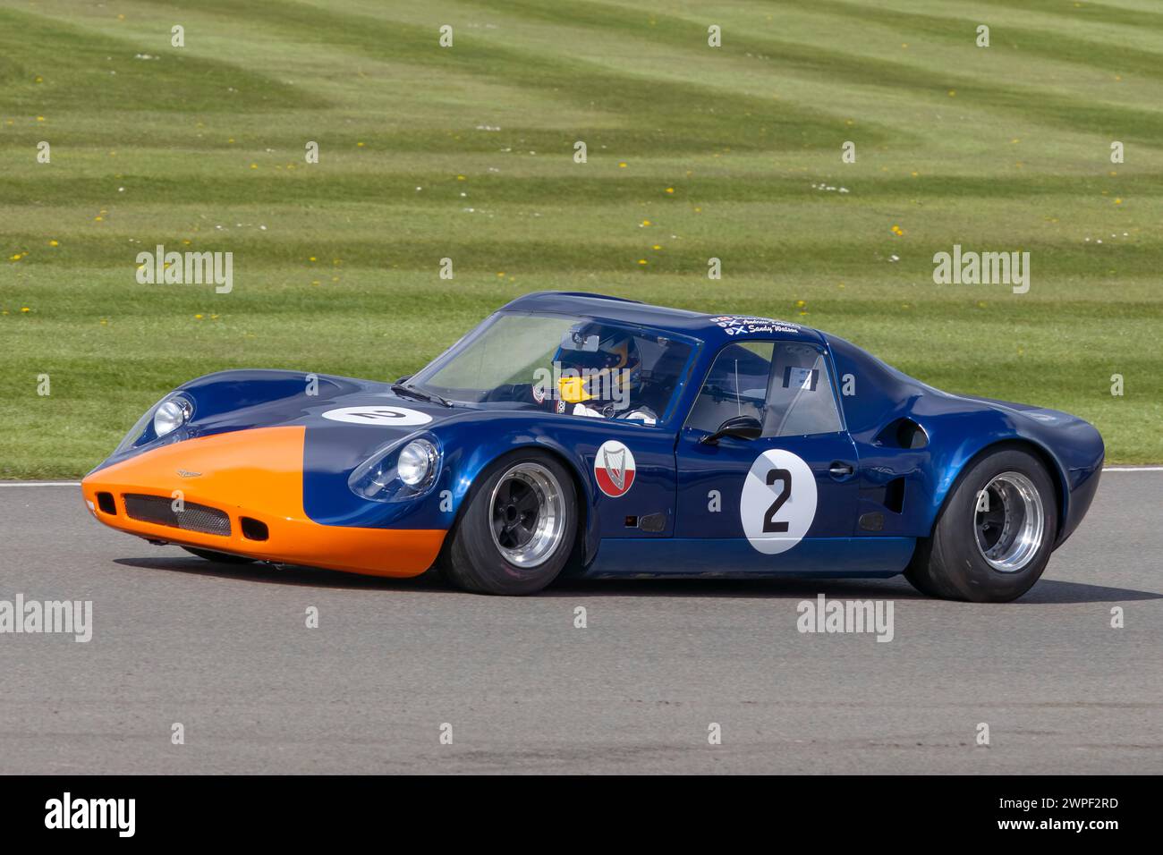 Andrew Kirkaldy in the 1967 Chevron-BMW B8 during the Gurney Cup race at the 80th Goodwood Members Meeting, Sussex, UK. Stock Photo