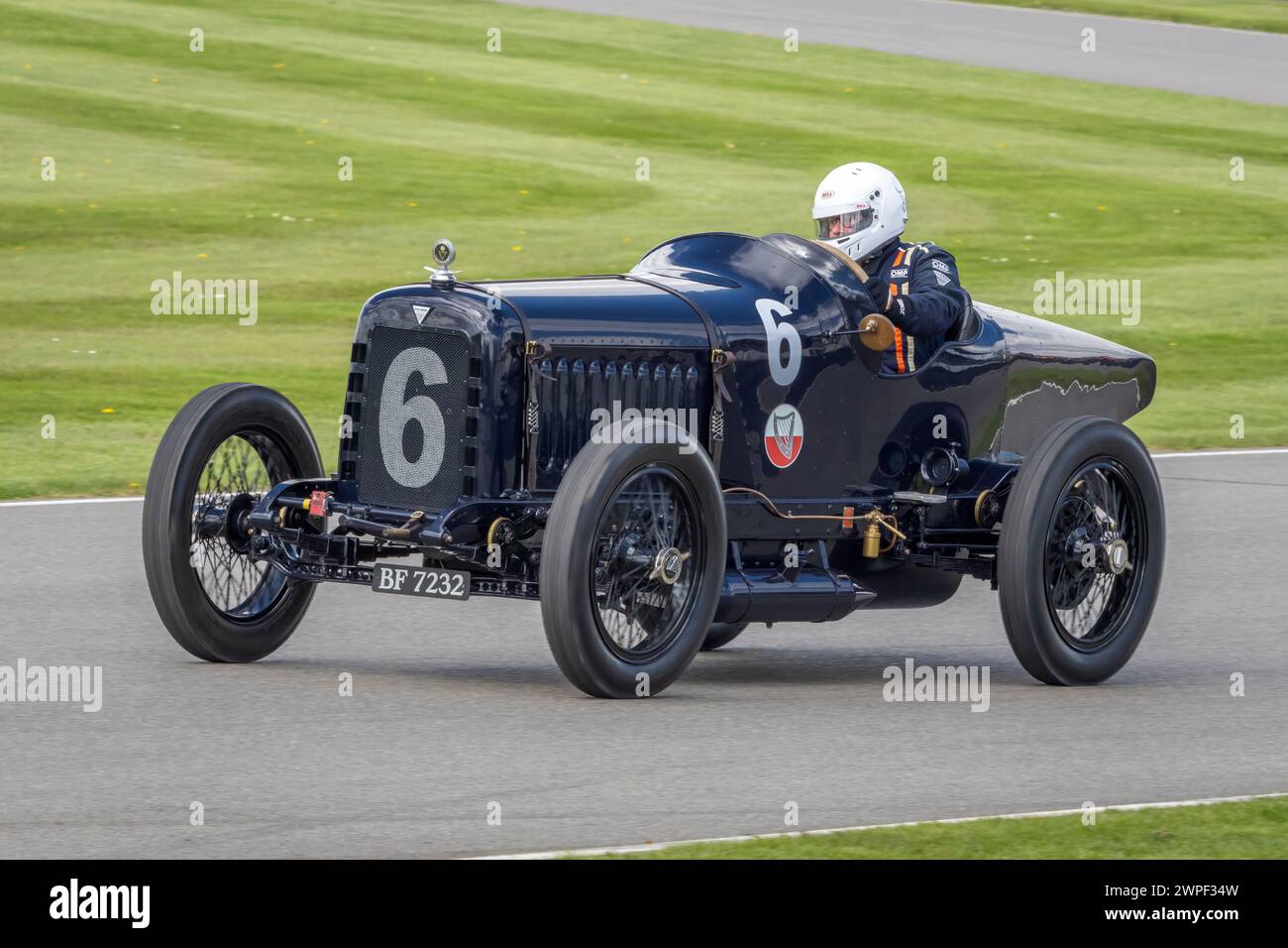 Ian Balmforth in his 1917 Hudson Super Six during the S.F. Edge Trophy race at the 80th Members Meeting, Goodwood, Sussex, UK. Stock Photo